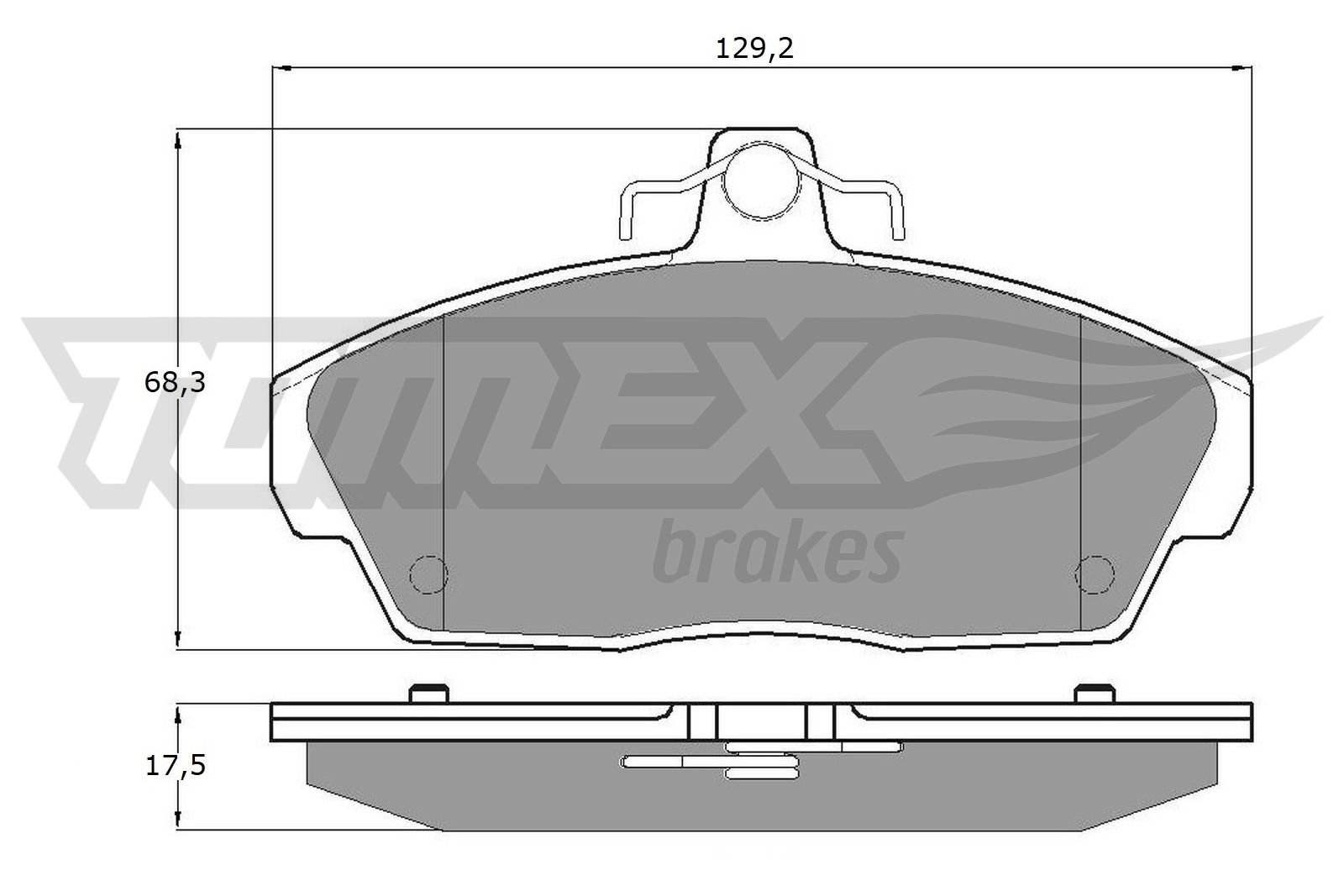 Sada brzdových platničiek kotúčovej brzdy TOMEX Brakes